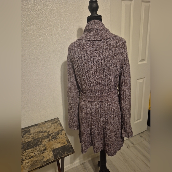 Croft & Barrow Women's Marled Purple Cardigan - Picture 2 of 4